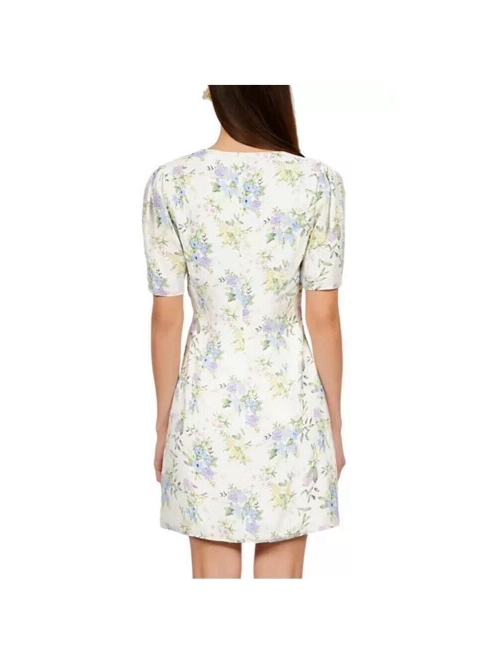 NWT The Kooples XS Romantic Mood Floral Mini Dress Puff Sleeve V-Neck $395 - Picture 2 of 4